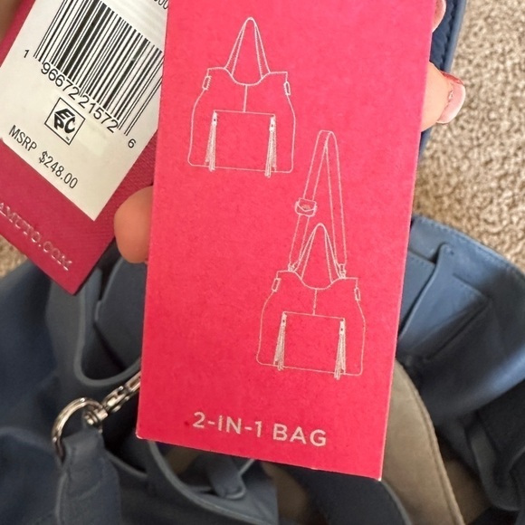 Vince Camuto, genuine leather blue Crossbody/shoulder bag - Picture 16 of 16